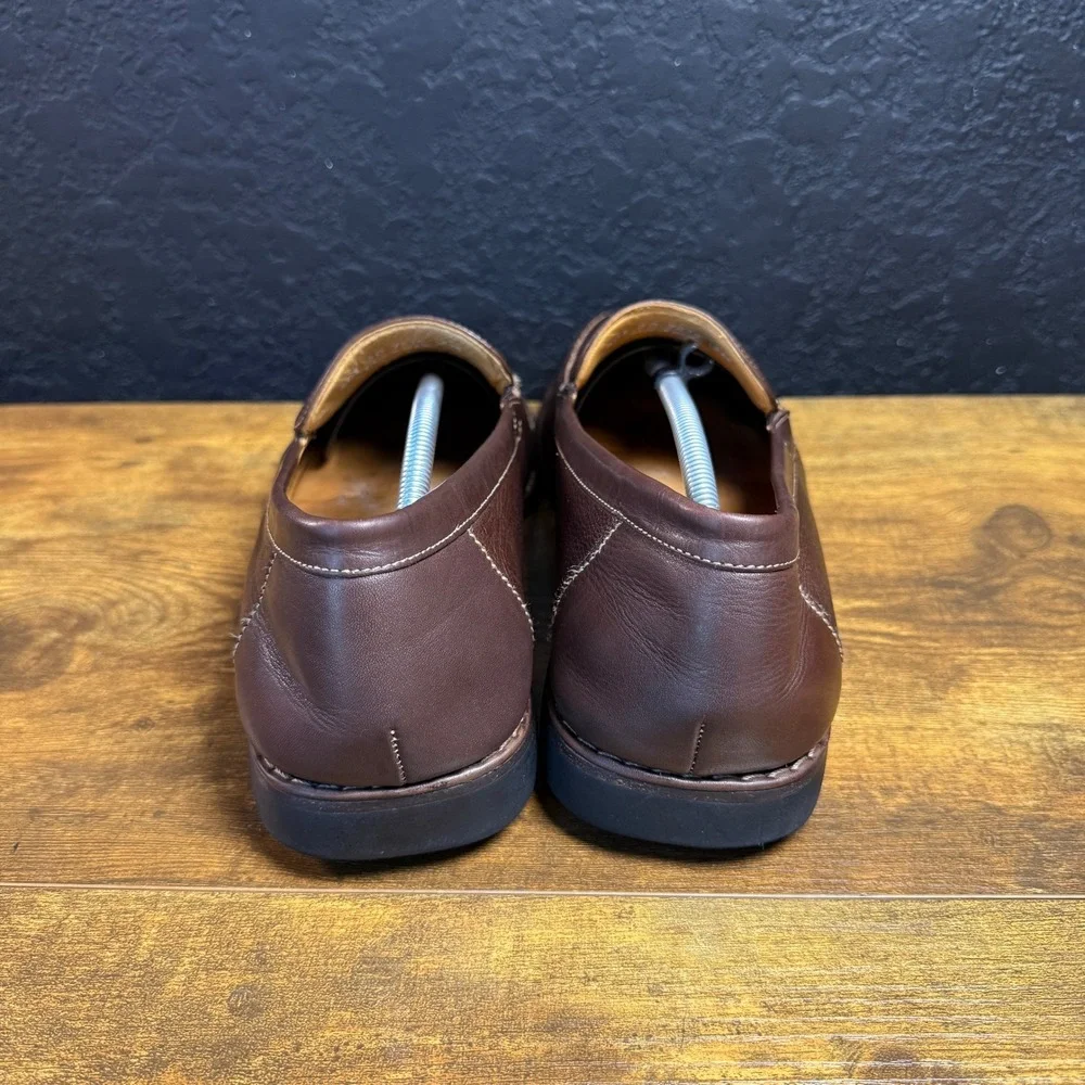 Johnston & Murphy 20-7278 Brown Tumbled Leather Loafers Mens Size 12M